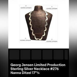 Georg Jensen Silver Wave Necklace